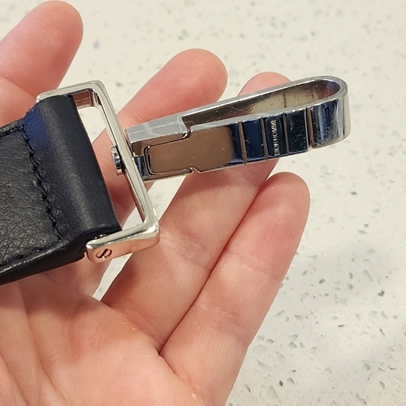 Auth! Dior Homme cowhide leather navy bag strap - Picture 8 of 14